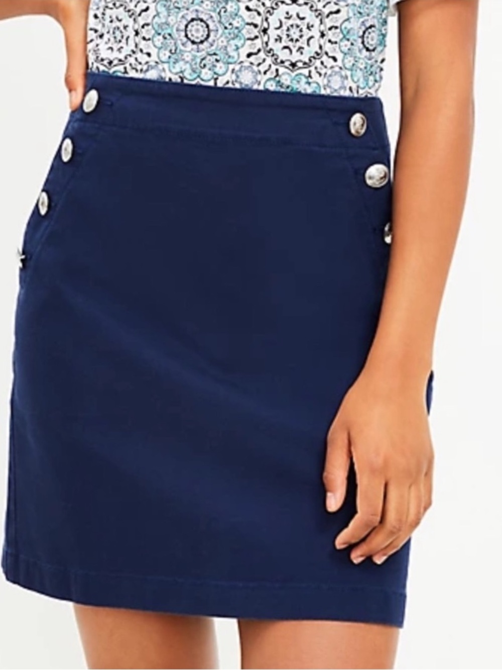 NWT Ann Taylor Loft Admiral Pocket Skirt